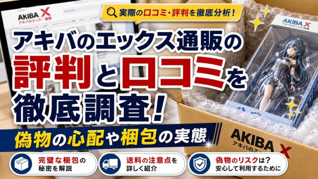 アキバのエックス通販の評判と口コミを徹底調査！偽物の心配や梱包の実態