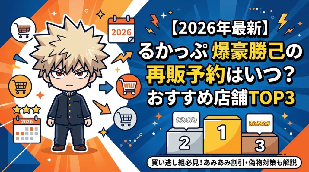 【2026年最新】るかっぷ 爆豪勝己の再販予約はいつ？おすすめ店舗TOP3