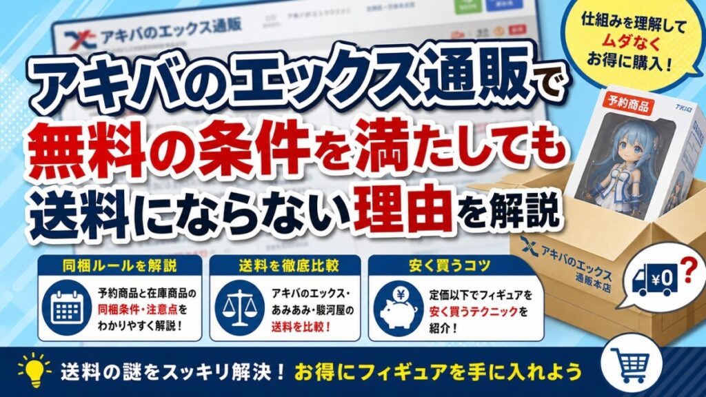 アキバのエックス通販で無料の条件を満たしても送料にならない理由を解説
